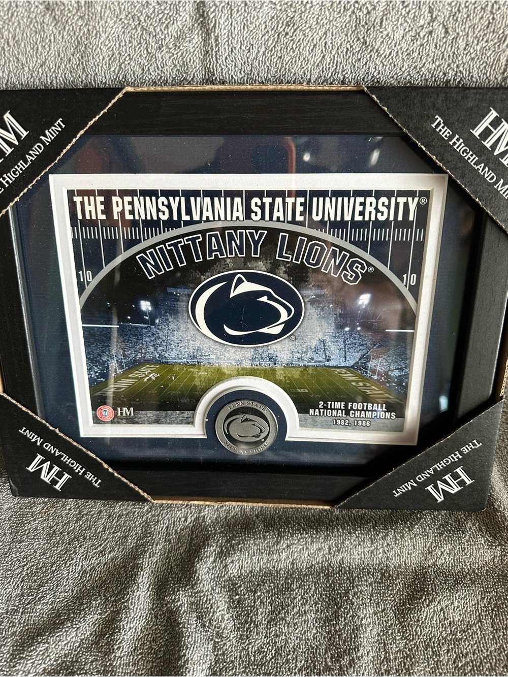 Penn State Nittany Lions Framed Collectible Plaque - Navy/White